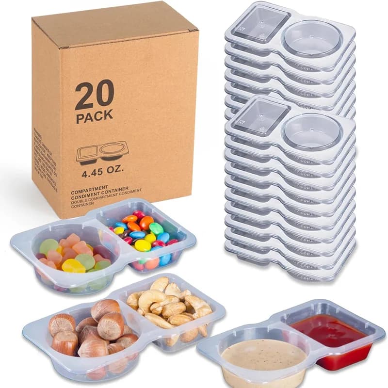 20-piece spice jars - Stackable transparent containers with label kits