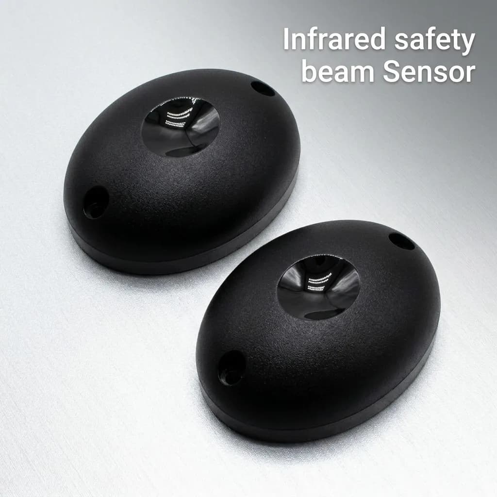 Sensore a Infrarossi a Raggio Singolo 12V-24V AC DC, Raggio 15M, Trasmettitore e Ricevitore per Controllo Accessi di Cancelli e Barriere di Sicurezza