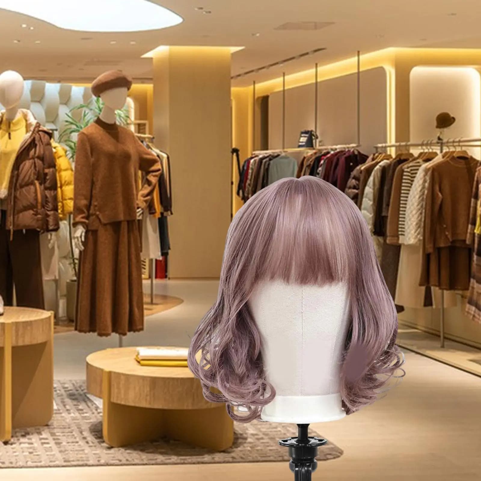Espositore per Parrucche Durevole, Supporto Multifunzionale Leggero in Tela per Teste di Manichino, per Parrucche, Cappelli, Cuffie, Esposizione in Barbiere