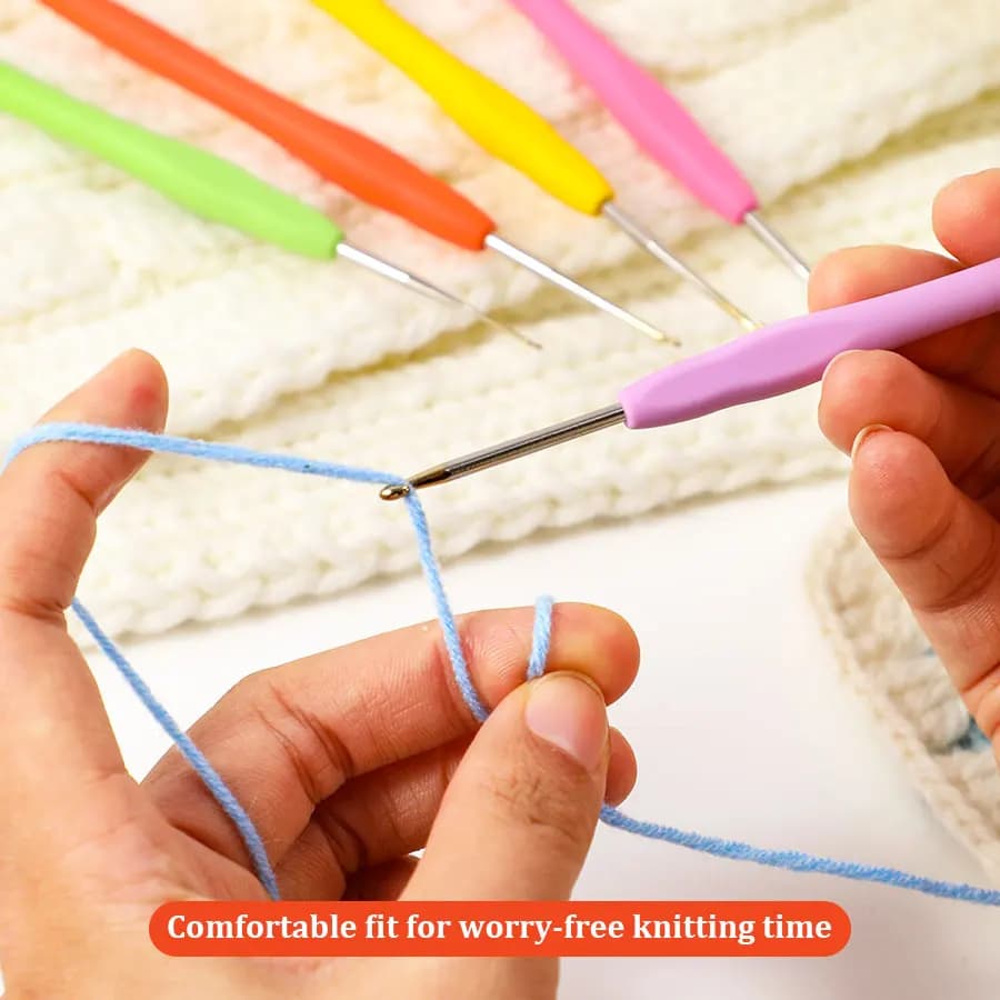 I ganci colorati per maglioni in metallo e acciaio inossidabile (0,6 mm - 2,75 mm) sono adatti per maglioni, sciarpe e calzini all'uncinetto.