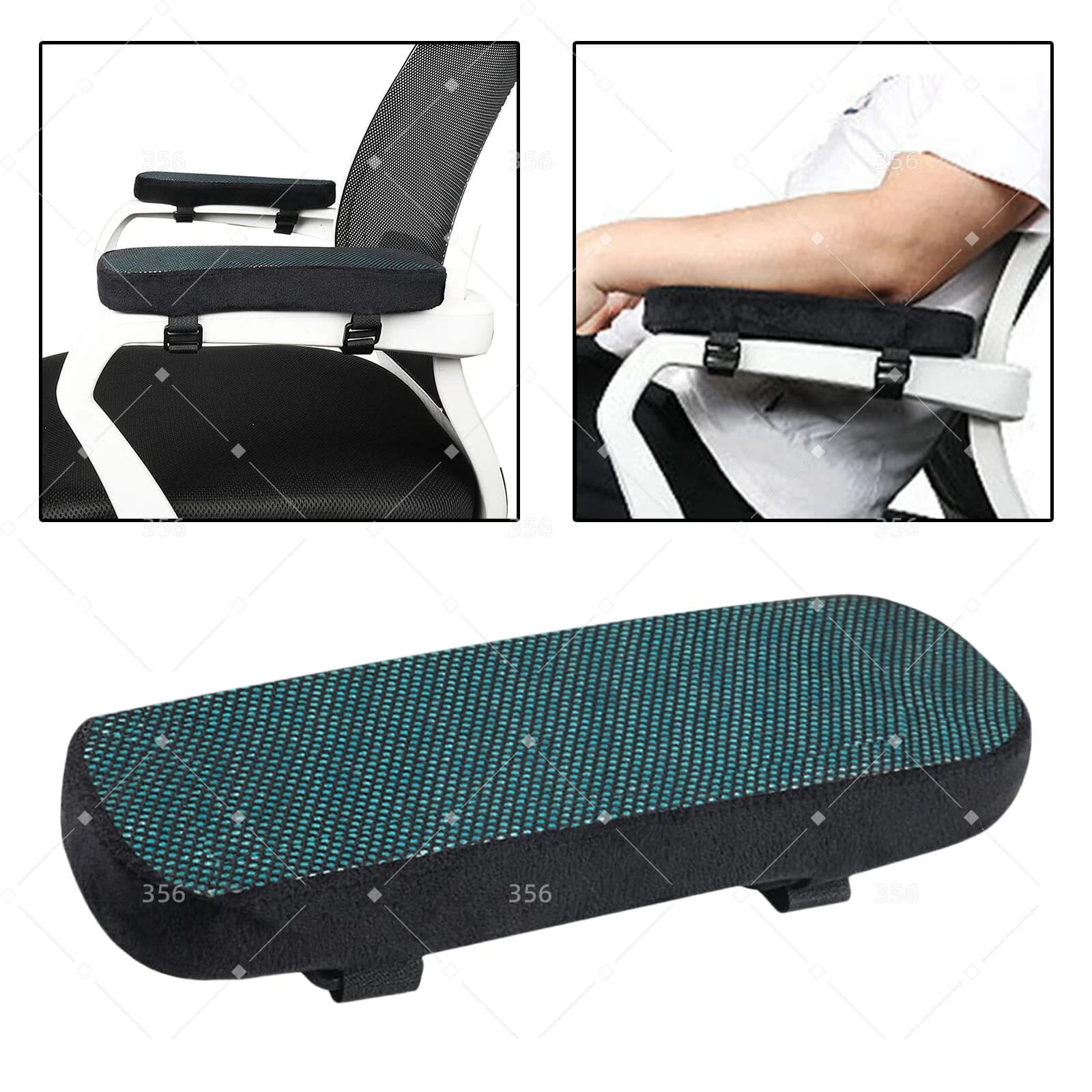 Cuscino per Braccioli Sedia in Memory Foam, Morbido Supporto per Gomiti e Braccia, Accessori Ergonomici per Ufficio e Scrivania Computer