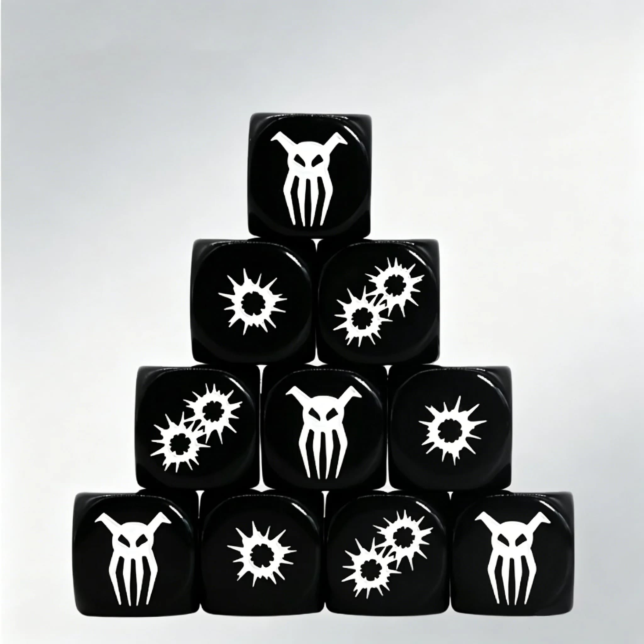 10Pcs Black and White D6 Dice Set, Dual Color Contrast DND Dice for Night Assassin Dungeons and Dragons Role Playing Games, Tabl