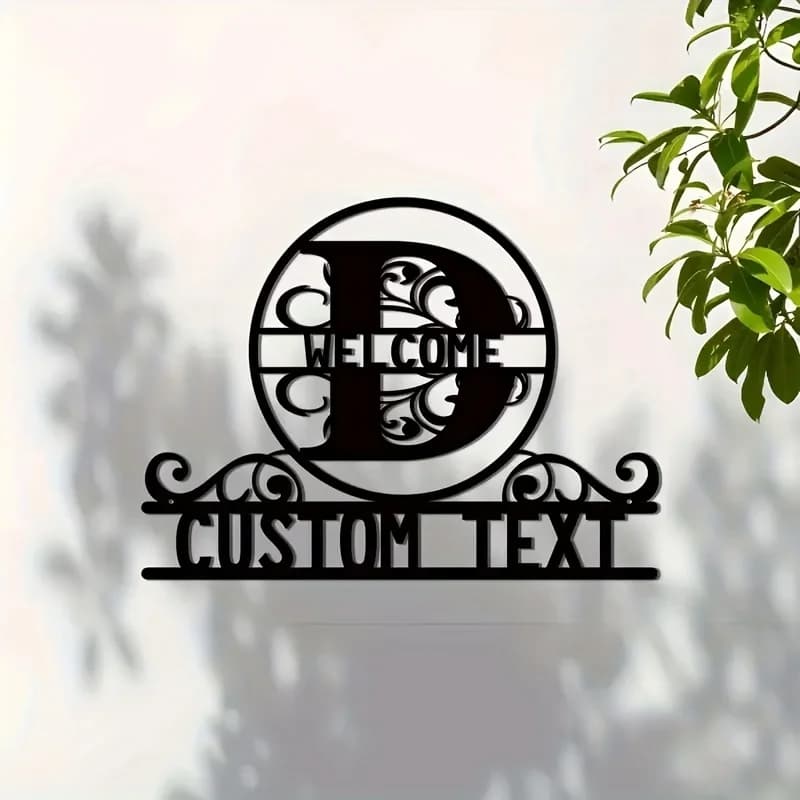 Insegna Personalizzata in Metallo con Lettere Maiuscole, Ideale per Cucina in Stile Rustico, Soggiorno, Ufficio e Decorazione del Portico Esterno, Regalo Perfetto