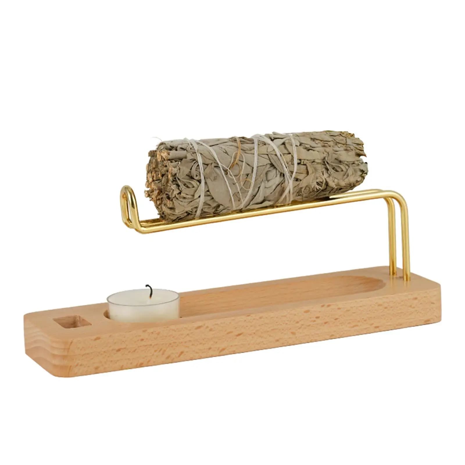 Palo Santo Supporto da tavolo 3 in 1 Arredamento Centrotavola da tavolo Porta bastoncini di incenso multifunzione Catcher di cenere Scrivania Decorazioni per la casa