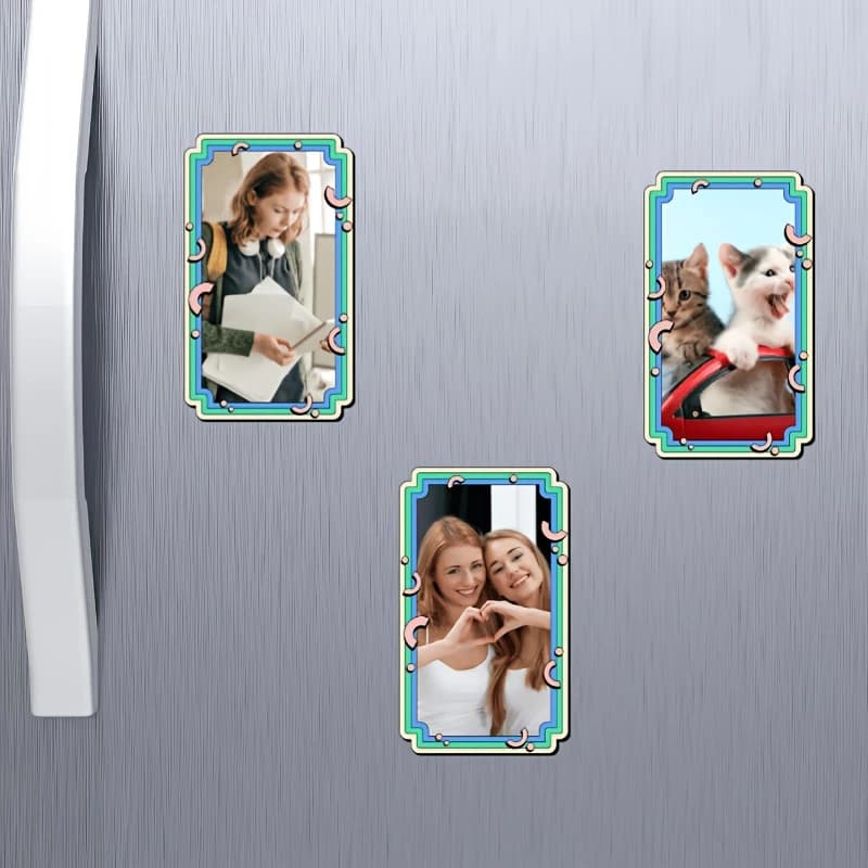 Personalized magnetic tiles with vivid prints, practical custom ornaments for business and daily decor
