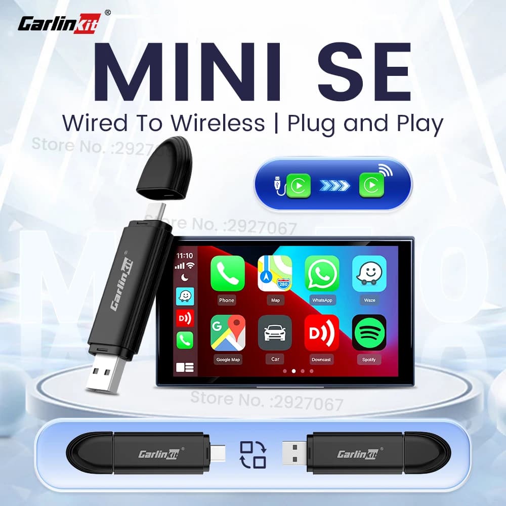 CarlinKit MINI 5.0 Pro CarPlay Wireless Plug & Play Smart CarPlay Box Dongle USB for OEM WiFi for Auto Bluetooth Auto Connect