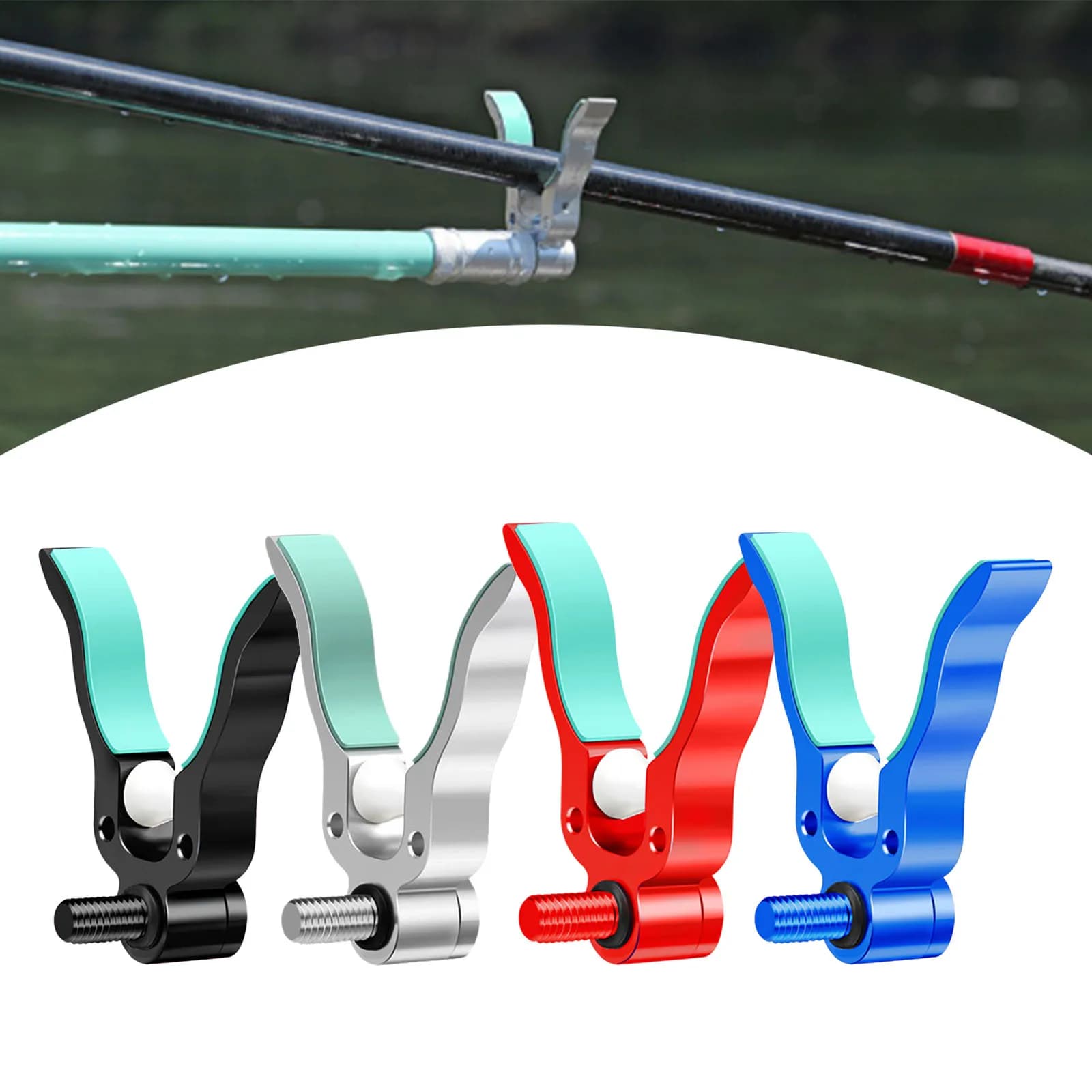 Portacanna da pesca Sistema di pulegge multiuso a sgancio rapido Staffa per canna da pesca Portacanna antiscivolo per il fiume d'acqua dolce del mare del lago