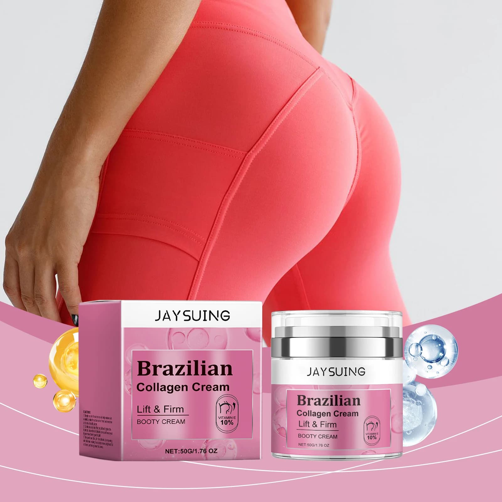 Jay descending Collagen Absorbent Cream for Ass Skin Strengthening Lifting Lighting Not Sticky Fast Absorption Body Nutrient Daily Care 50g