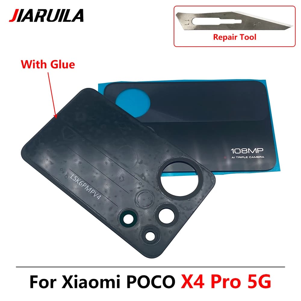 Vetro della fotocamera per Xiaomi Poco X4 M4 Pro 5G Sostituzione del copriobiettivo in vetro della fotocamera posteriore posteriore