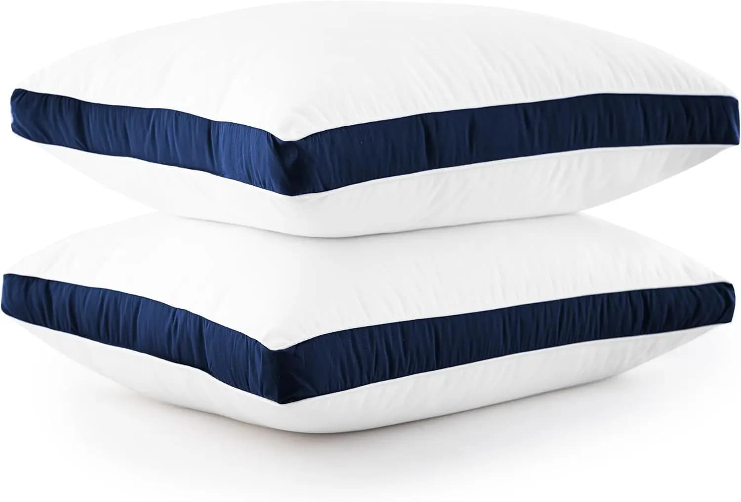 LUX Décor Set of 2 bellows cushions - Medium and solid support for side and rear sleepers - Alternative hotel bed cushion