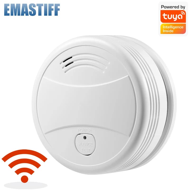 Independent smoke detector Fire alarm sensor Home security system Fire alarm Tuya WiFi Smoke alarm Fire protection