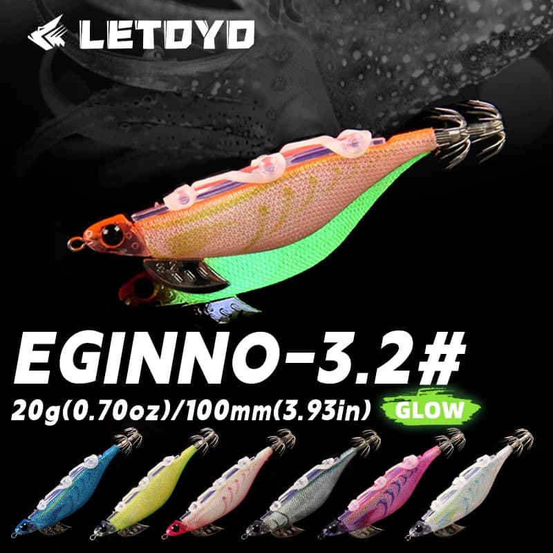 LETOYO egi bright squid jig Bondage shrimp squid artificial bait for webfoot octopus fishing sepia fishing bait at sea