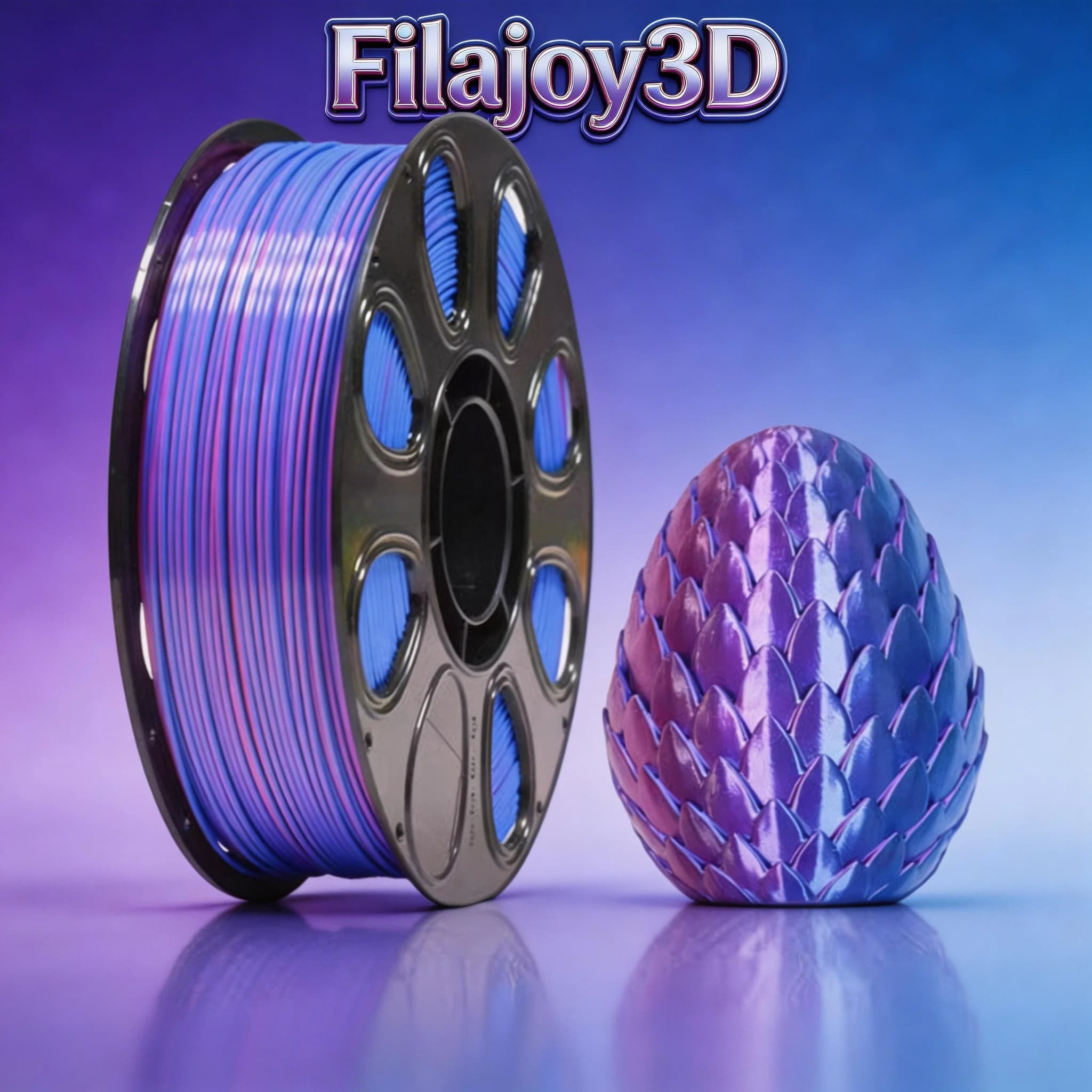 Filament Silk PLA 1.75mm Blue Red 1KG, Polished 3D Printer Filament, dimensional accuracy +/- 0.05mm