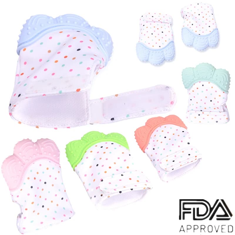 Guanti per massaggiagengive per bambini Ciuccio per bambini Dentizione in silicone Neonato Cura dentale Gengive Mano anti-mangiare ​ Accessori per neonati con bastoncino molare