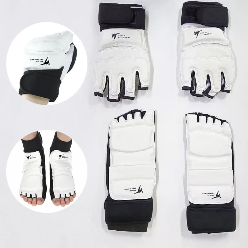 Half Finger Boxing Gloves Adults Kids Hand and Foot Guards Boxing Fighting Sandbag Training MMA Sanda Karate Muay Thai Fitness