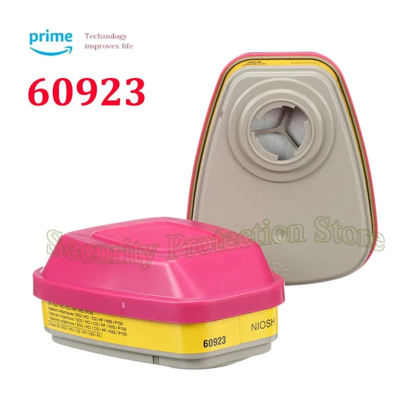 P100 Respirator Cartridge/Filter 60923 NIOSH Against Organic Vapors Acid Gases Ammonia Methylamine Formaldehyde and Particulates