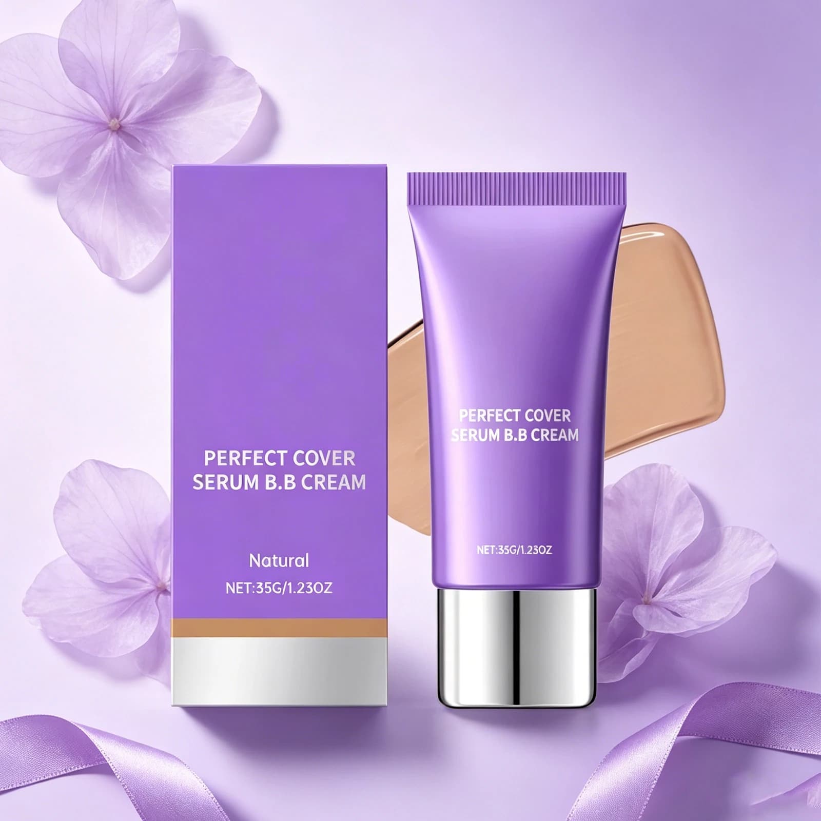 AMZ 35g Cream BB Essence Natural Hydrating Lightweight Peasant and Dry Skin, Portable