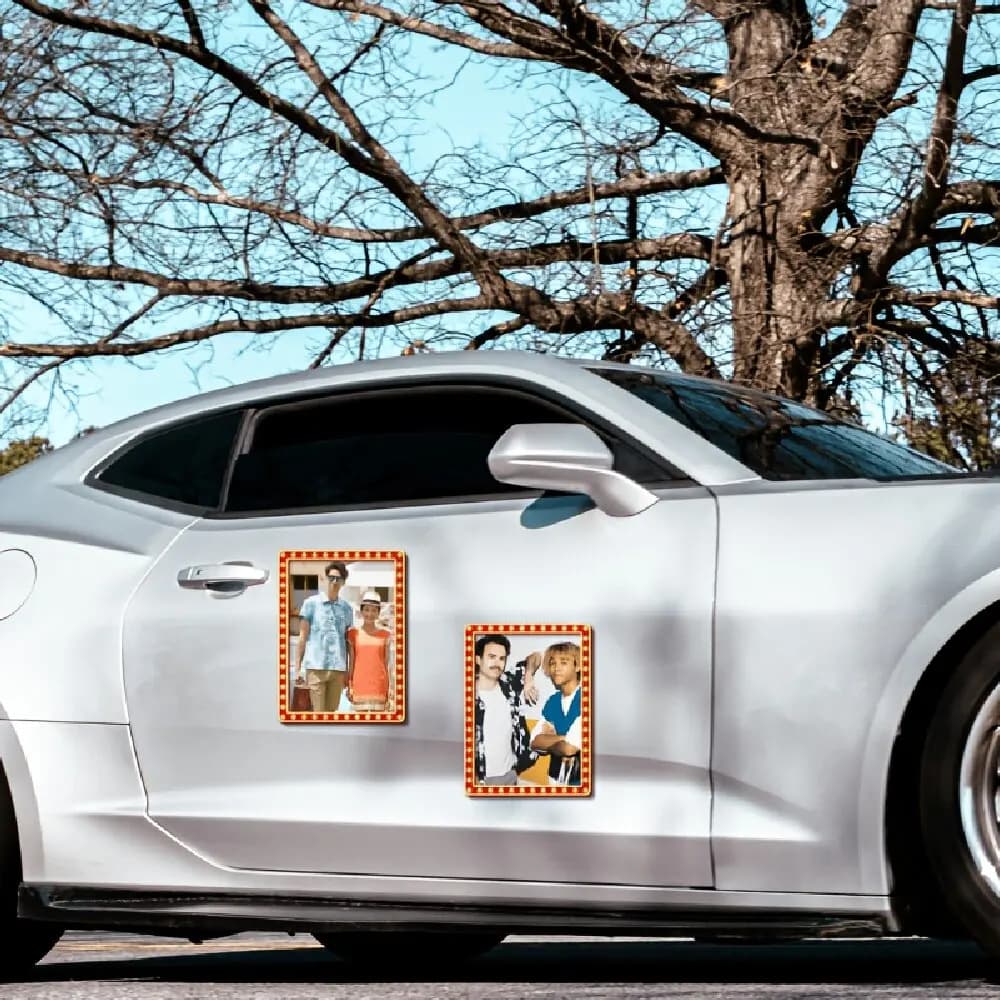Custom Photo Fridge Magnet Personalized Magnetic Tile For Couple Family Pet Wedding Travel Memory Home Decor Gift