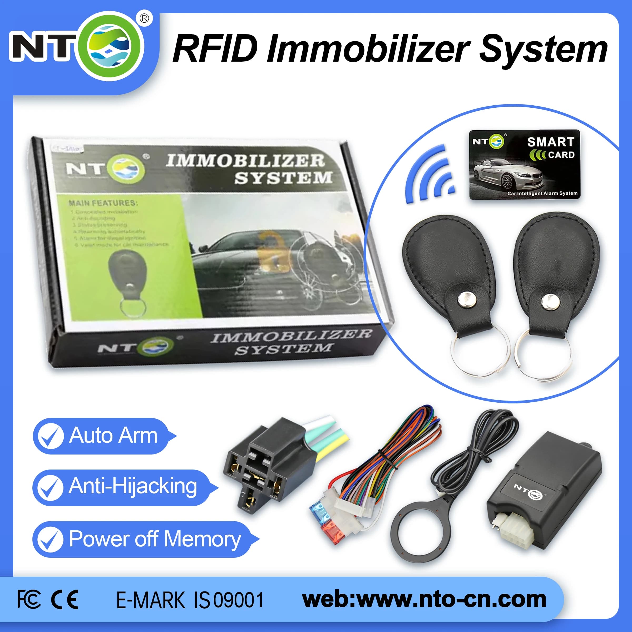 NTO RFID Accensione Avviamento Sistema Immobilizzatore Auto Antifurto Blocco Motore Elettronico Sistema di Sicurezza Del Veicolo Accessori Auto