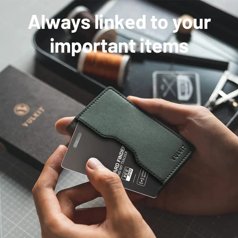 New Bluetooth wallet tracker card with 1,7 mm thin wireless charging Works with Apple Find My (Only iOS) IP68 waterproof