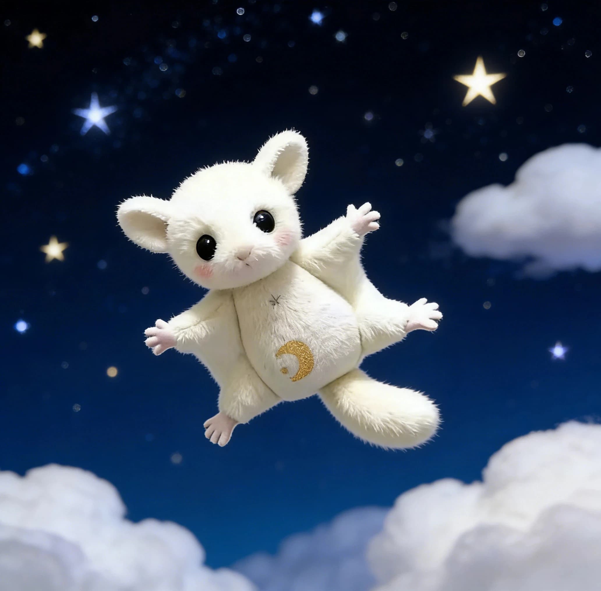 Portachiavi in peluche a forma di pappagallo volante bianco, simpatico ciondolo con motivo luna e stella, da appendere a borsa o zaino, regalo per fidanzate