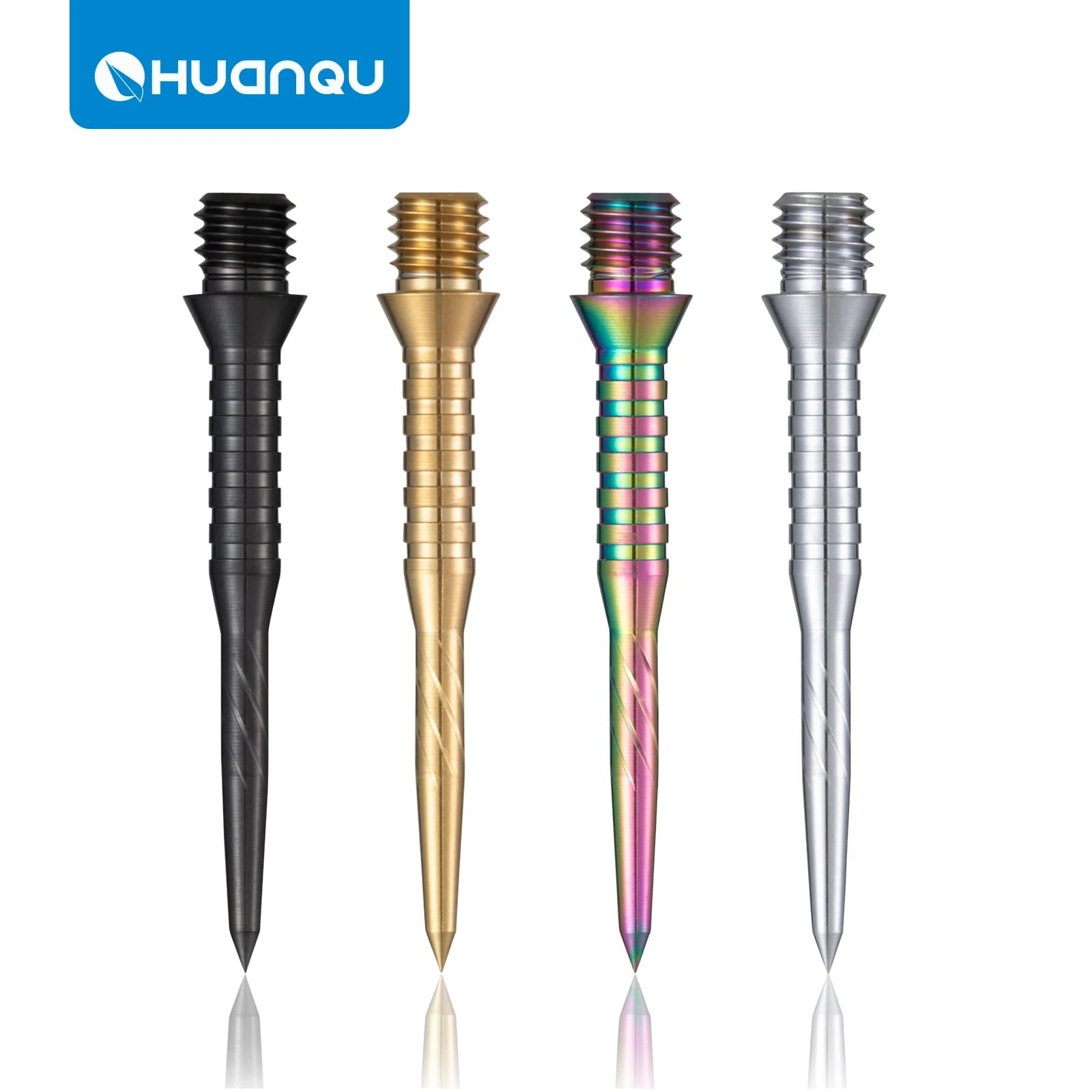 Huanqu Titanium Alloy Dart Tips 3-Pack Soft Tip to Steel Tip Converter 2Ba Standard Thread Replacement Tips 35mm High Strength Corrosion Resistant Dart Accessories 4 Colors Available