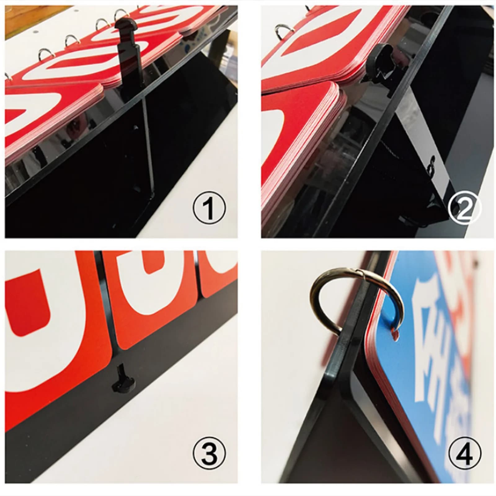 Dual Color Acrylic Manual Score Flipper Tabletop Sports Scoreboard for Volleyball Football Table Tennis Indoor Games