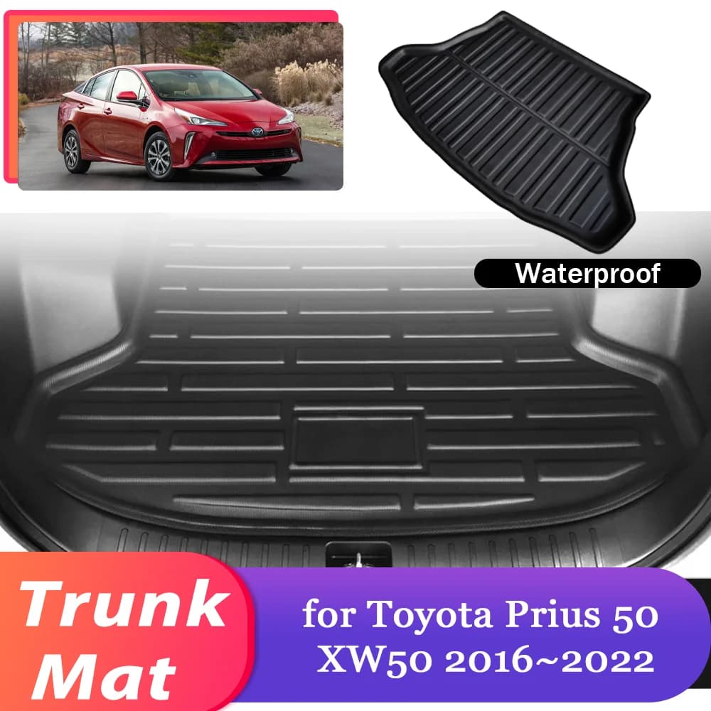 Car trunk for Toyota Prius 50 XW50 2016 ~ 2022 2017 2018 Bag Waterproof Cargo Boot Pad Liner Carpet Cover Accessories