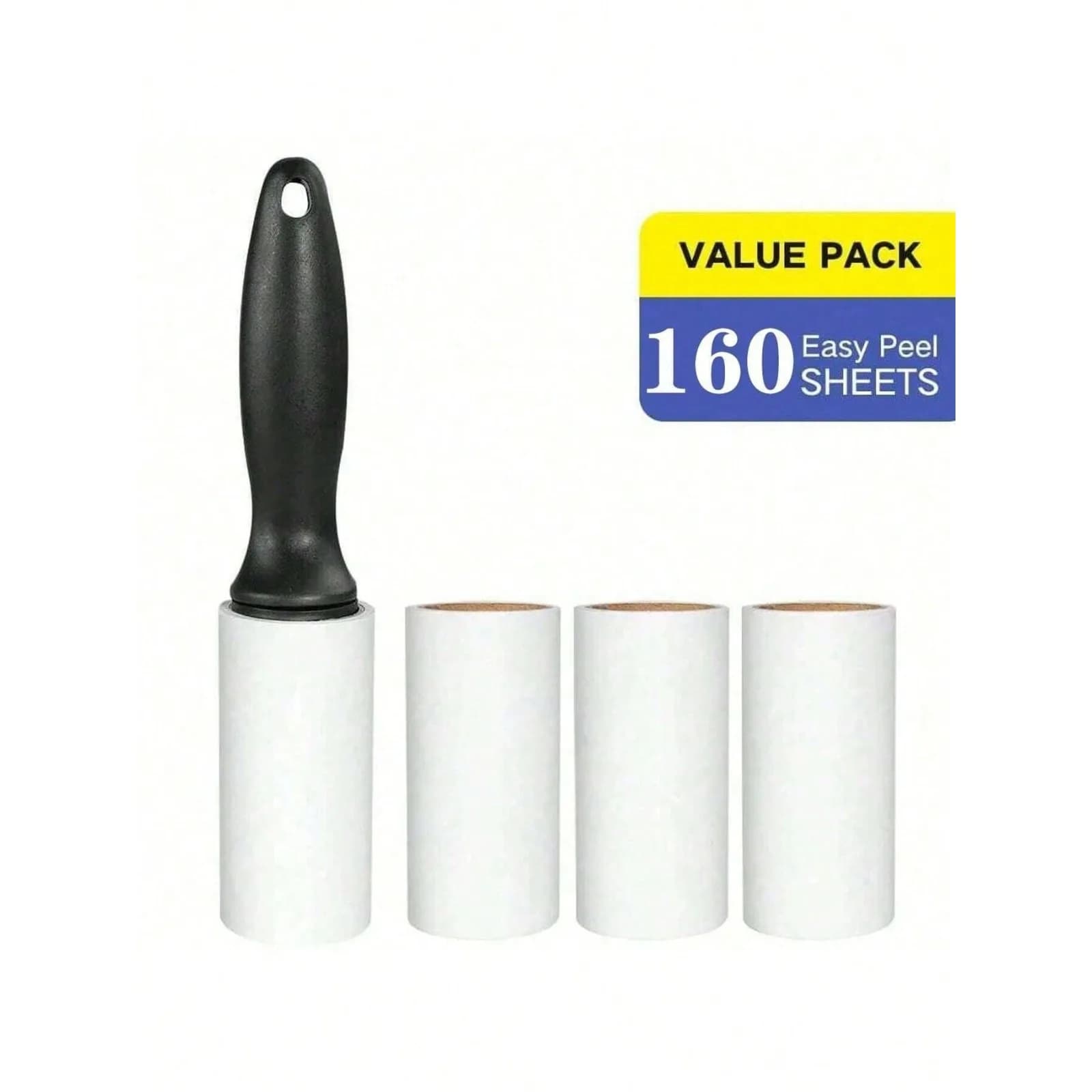 80/160 Sheets Ultra Strong Adhesive Lint Roller - Pet Hair Remover - Set Includes 1 Handle And 2/4 Refills, Suitable For Car Car