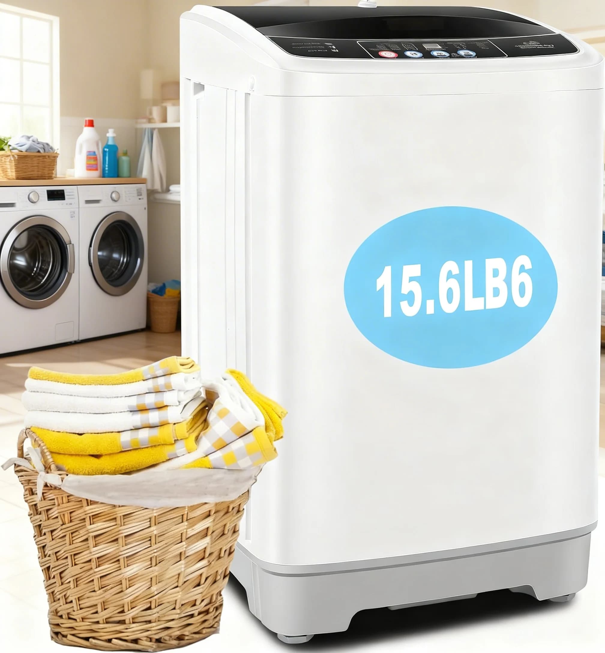 Fully Automatic 7 kg, 10 Programs, 8 Selectable Water Levels, with Shock Pump and LED Display