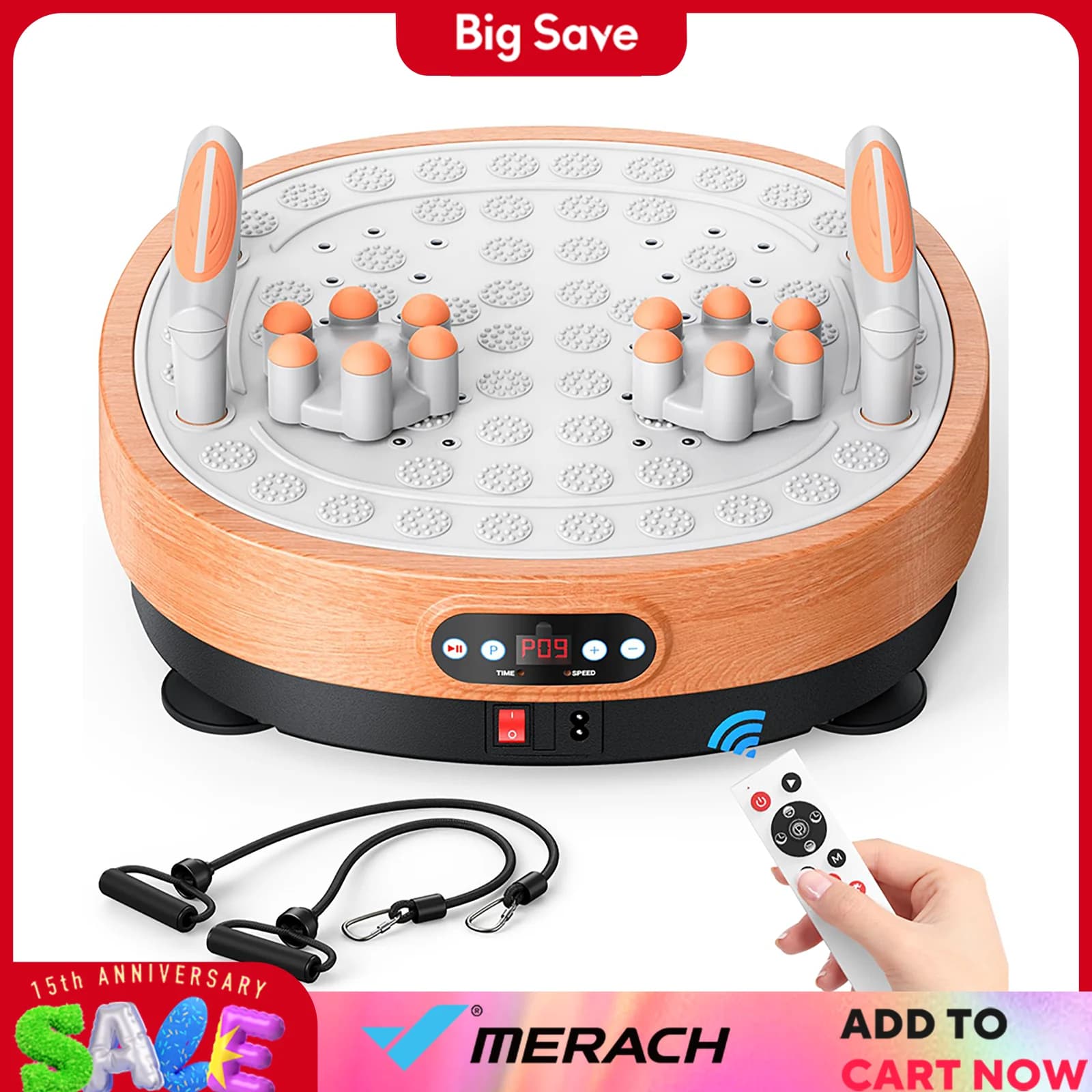 MERACH Vibrating Plate Exercise Machine Vibrating Plate Lymphatic Drainage Massage Vibrating Plate for the whole body Helps weight loss