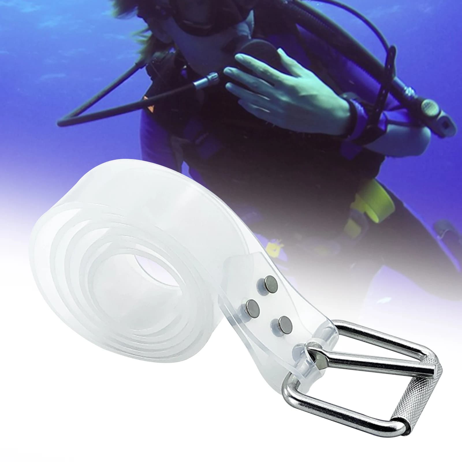 Cintura pesi flessibile per immersione con tasca in vita e fibbia a sgancio rapido per accessori subacquei e attrezzature per sport subacquei
