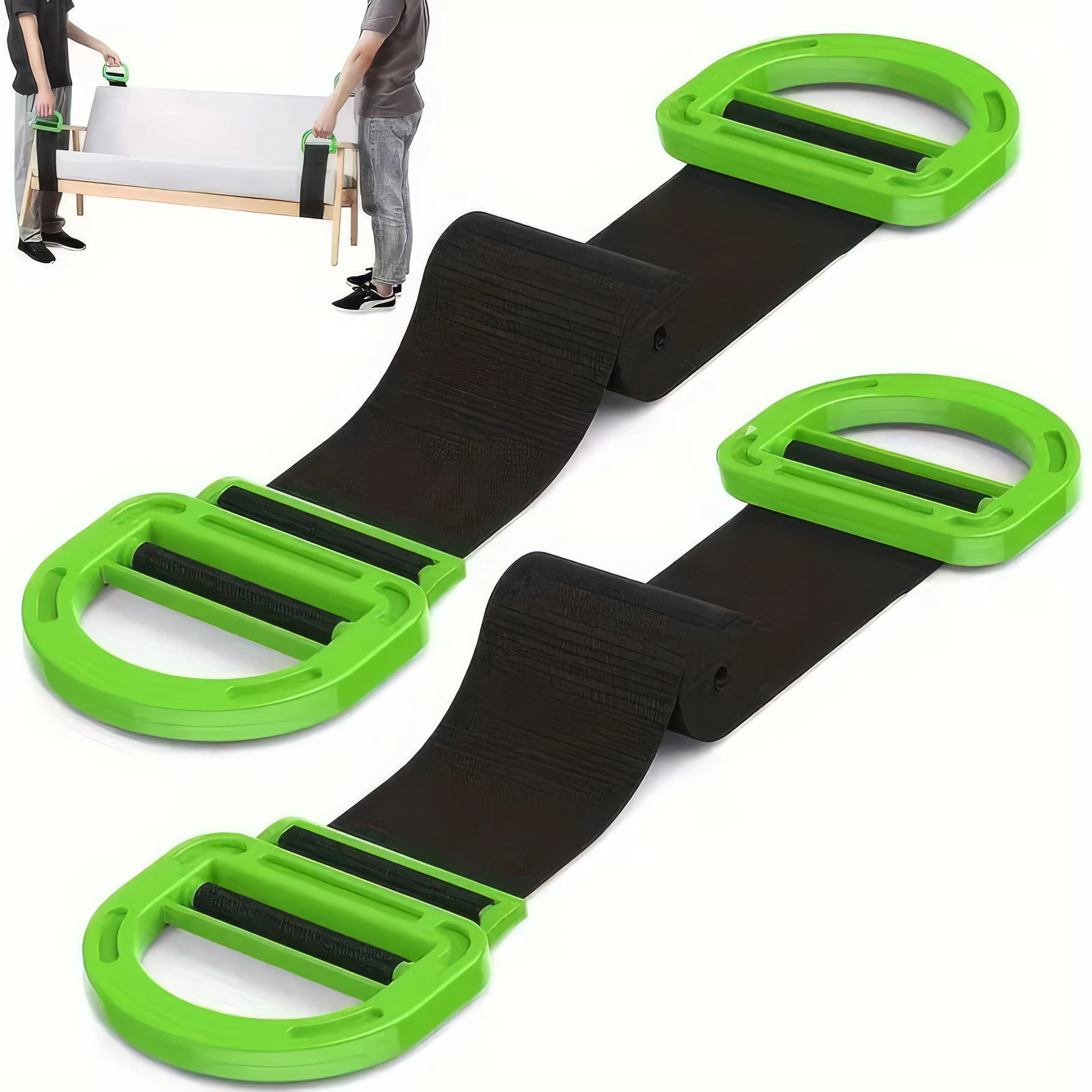 Green Adjustable Lift Belt Resistant, Adjustable Portable Belt Length, Suitable for Traslochi
