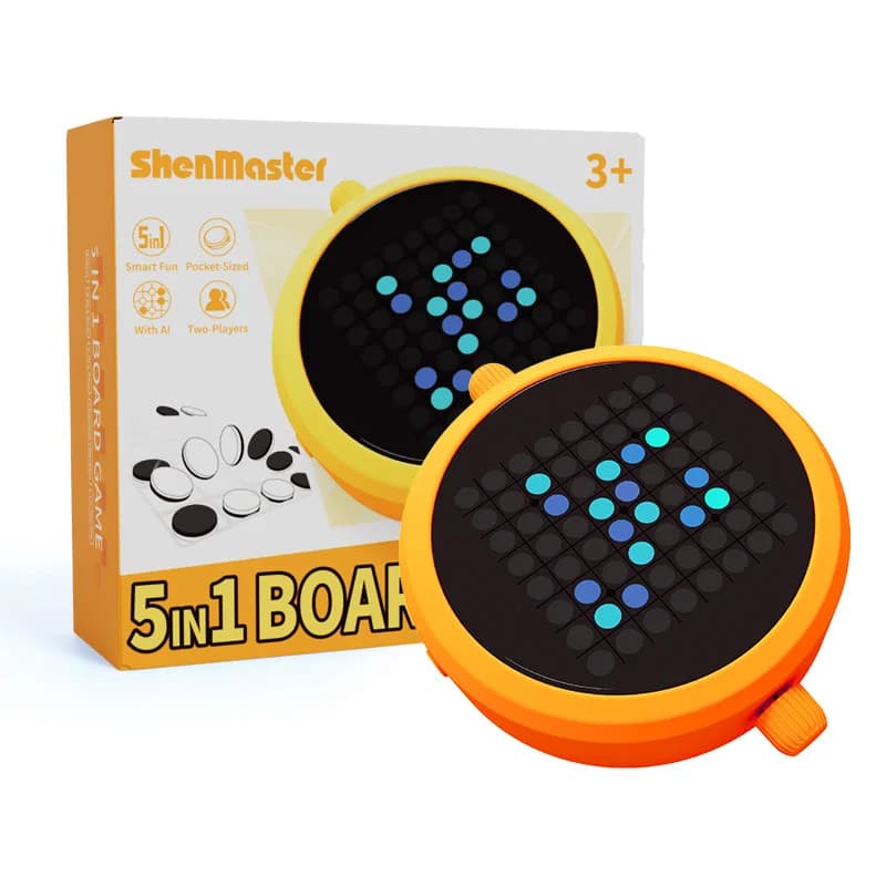 Giocattolo di gioco di scacchi elettronico AI portatile per Tic Tac Toe Reversi Viaggio educativo Bordo Othello basato su livello intelligente per bambini Adulti