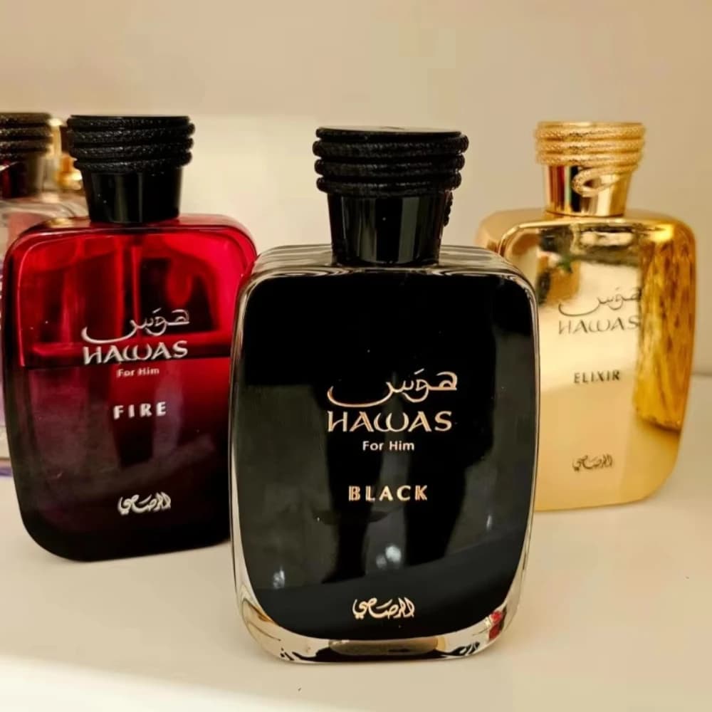 HAWAS 100ml Eau de Parfum Unisex — Profumo a lunga durata che sfumia note fresche legnose, acquatiche, fruttate e aromatiche; una collezione di nove fragranze