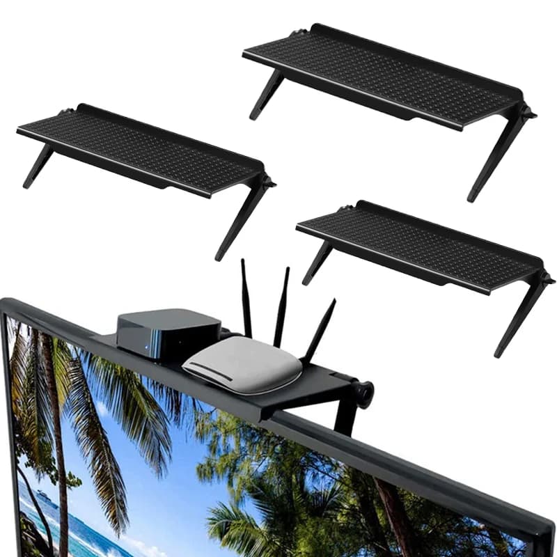 Rack TV Monitor Organizer Screen Support for upper shelf Practical holder for home Multifunctional Organizer for office computer