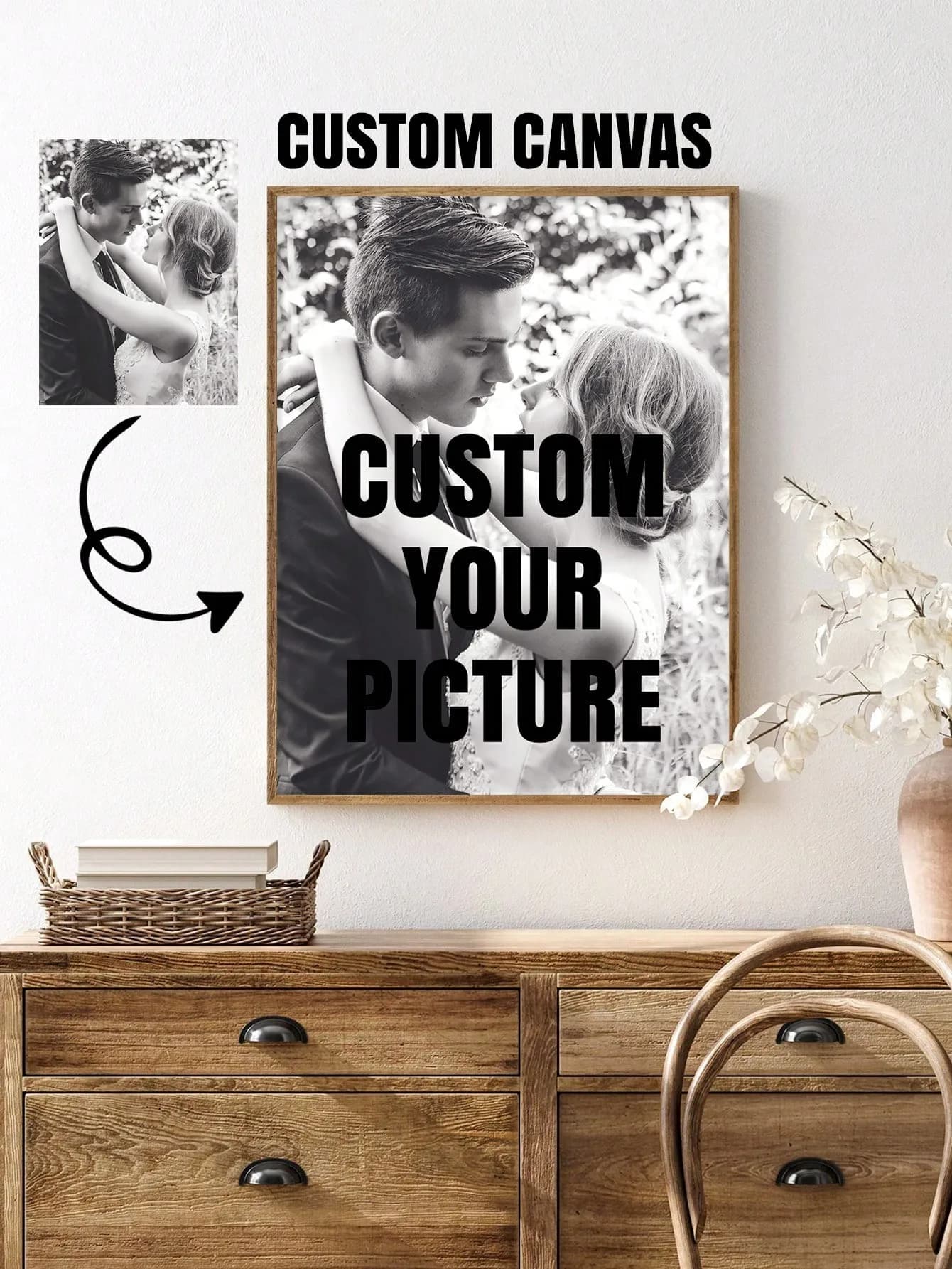 1 Personalized Photo Custom Canvas Print Wall Art Your photo printed on canvas wall art Optional frame, slow-paced summer life