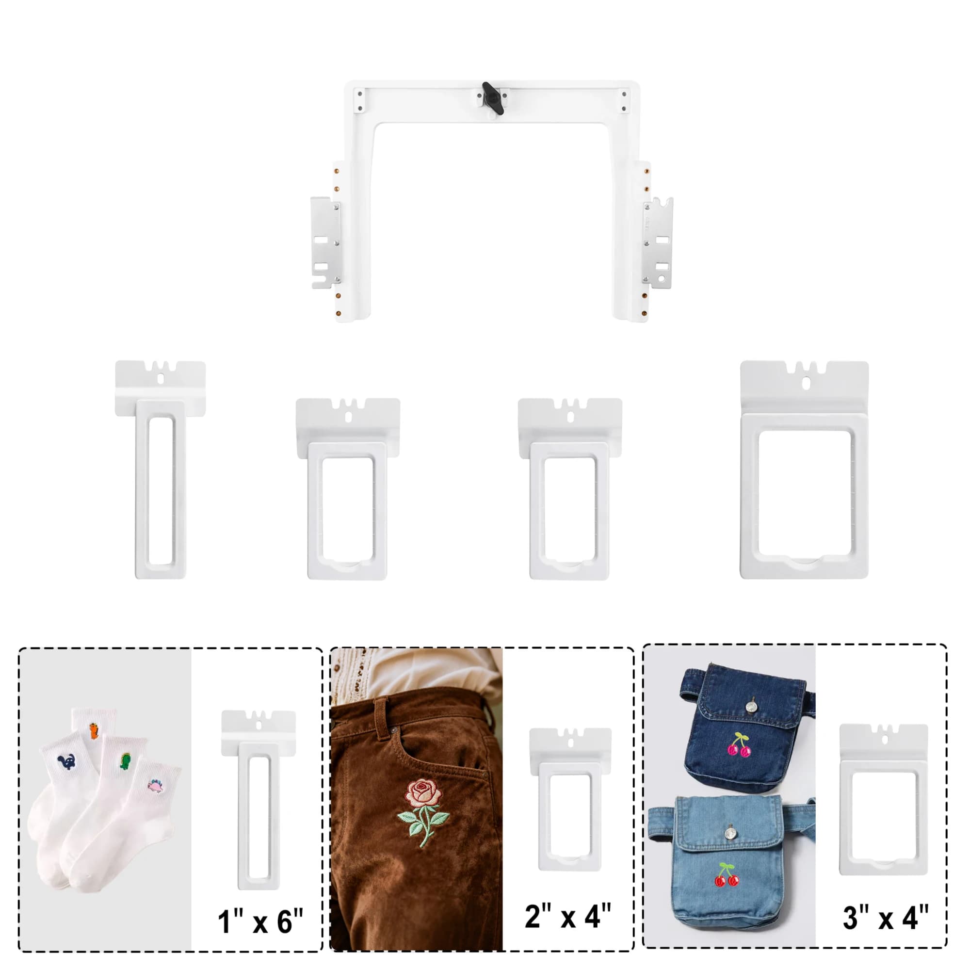 Kit di telai magnetici per ricamo 4/6/8 in 1 per macchine da ricamo MAYA TCL1201/TCQ-1501/DTX-1501/MT-1201/DT-1502/TH-1206 ecc.