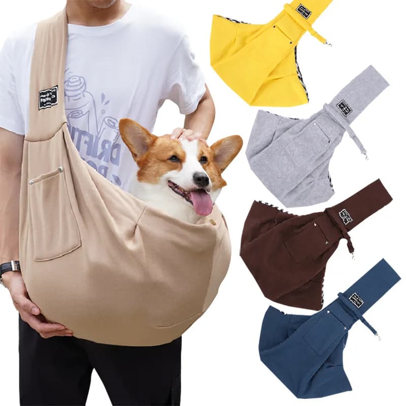 Borsa a tracolla per animali domestici Borsa a tracolla portatile comoda per gatti e cani Borsa a tracolla per viaggi all'aperto