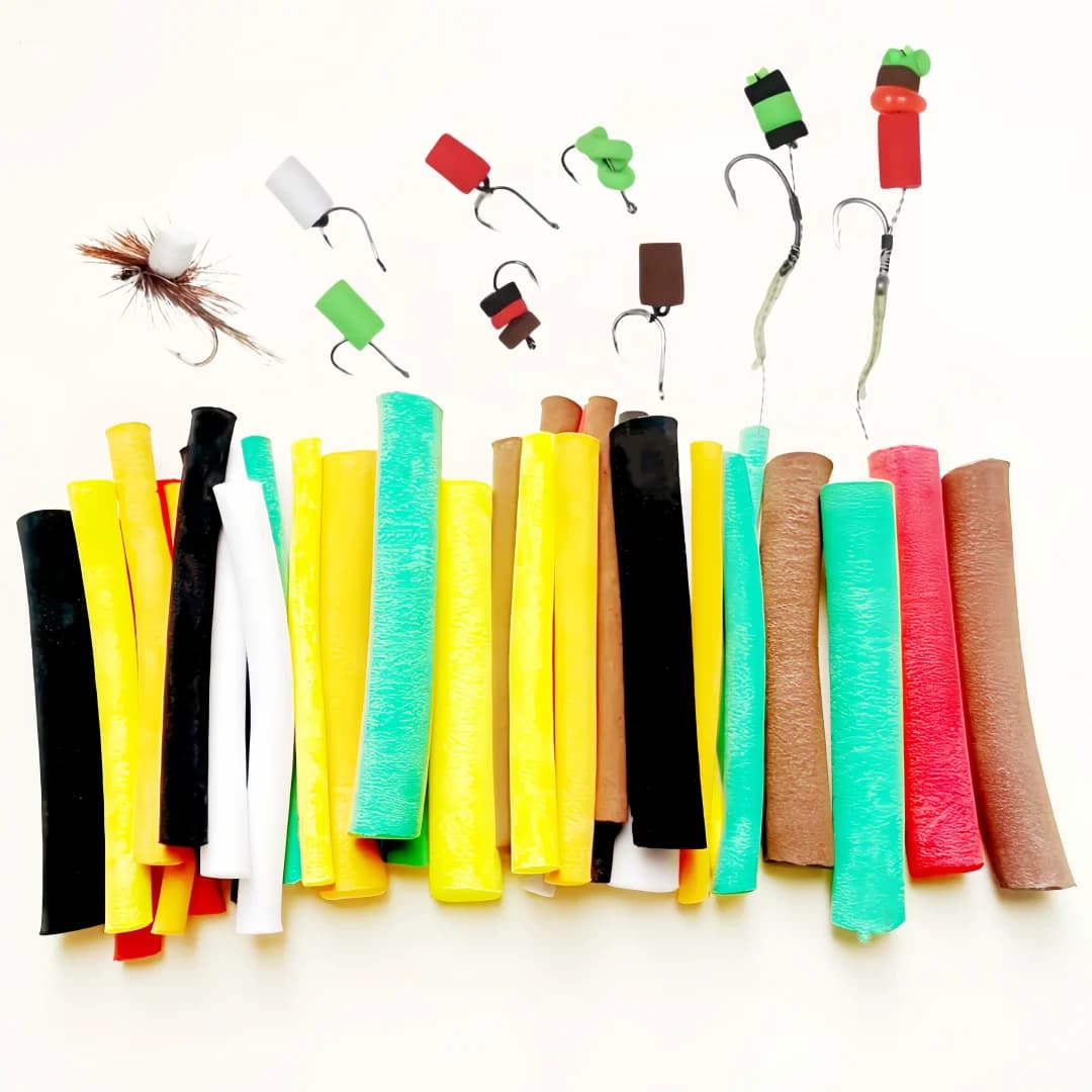 14pcs Buoyancy Fishing Foam Stick Carp Fishing Pop Up Zig Rig Foam Sticks Fly Tying Material for Parachute Dry Fly