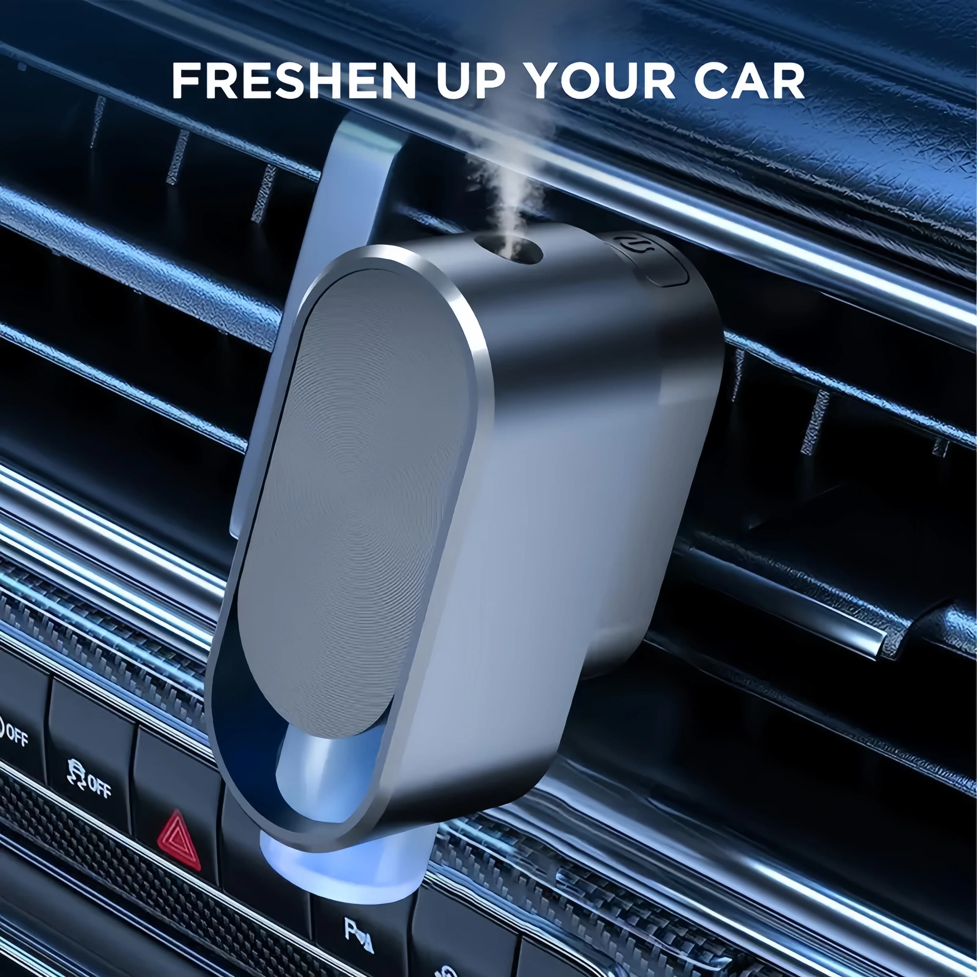 Car aromatherapy diffusers The interior accessories for cars are provided with four perfume bottles and an aromatherapy for cars with rechargeable cable