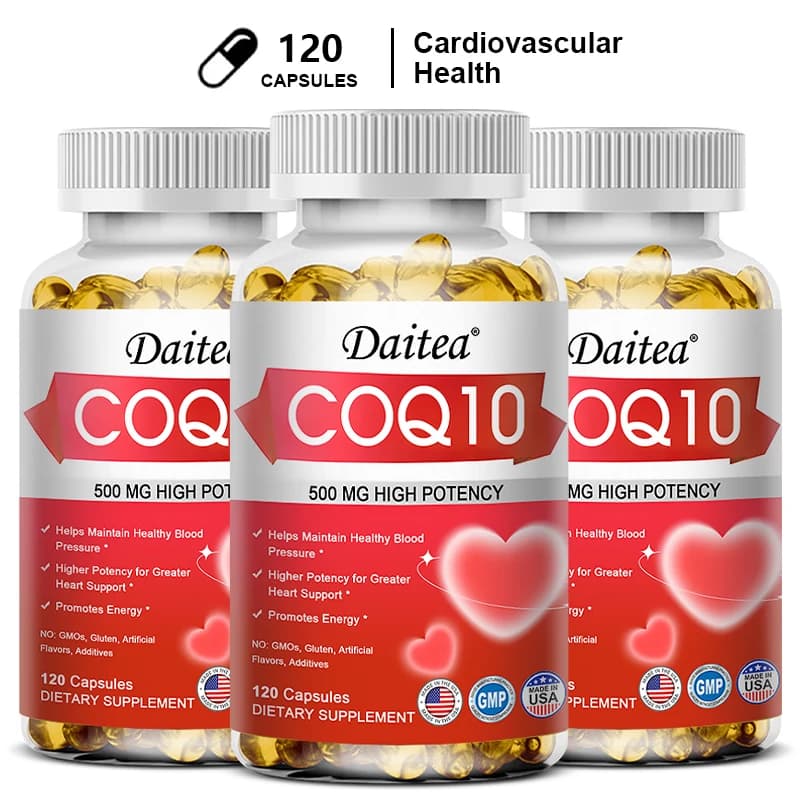 Daitea Coenzima Q10 - Una forma stabile e altamente assorbibile - Supporta la produzione di energia e promuove la salute generale.