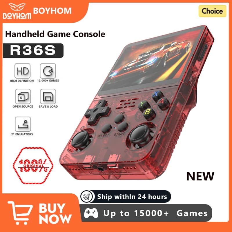 NEW R36S Retro Portable Gaming Console Linux System 3.5 Inch IPS Screen Portable Pocket Video Player 64GB 128GB Children's Gift Games