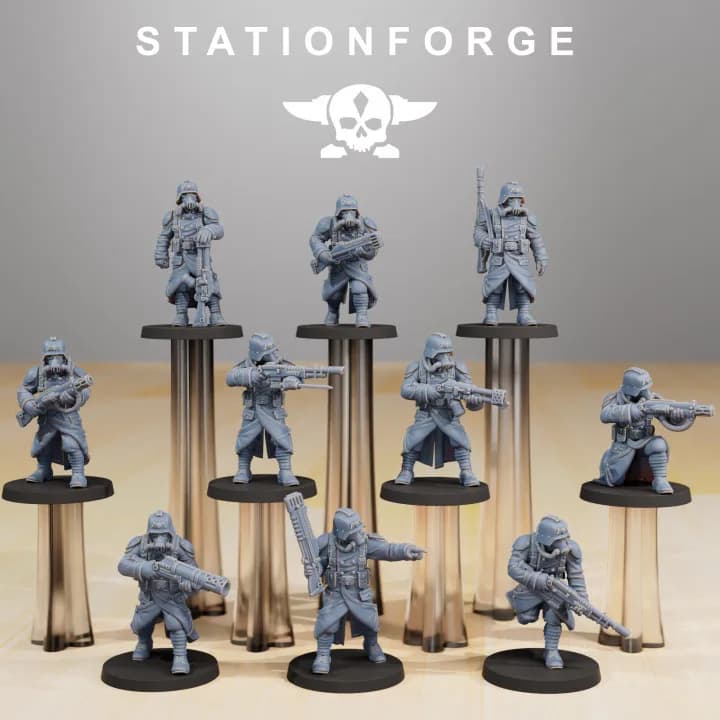 Miniatura verniciabile compatibile con 40k - Death Korps - Miniatura in resina ABS - Accessori per giochi da tavolo