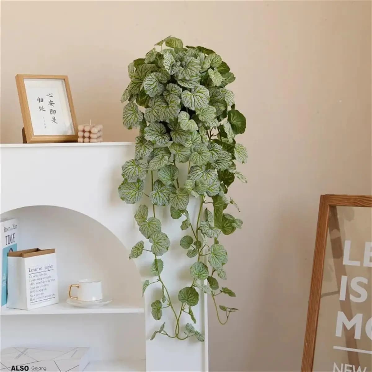40-70cm Plants Appeals Artificial Begonia Plant Silk Faces Plant Fetus Leaves from Wall Plant Tropical Scindapsus For Home Garden
