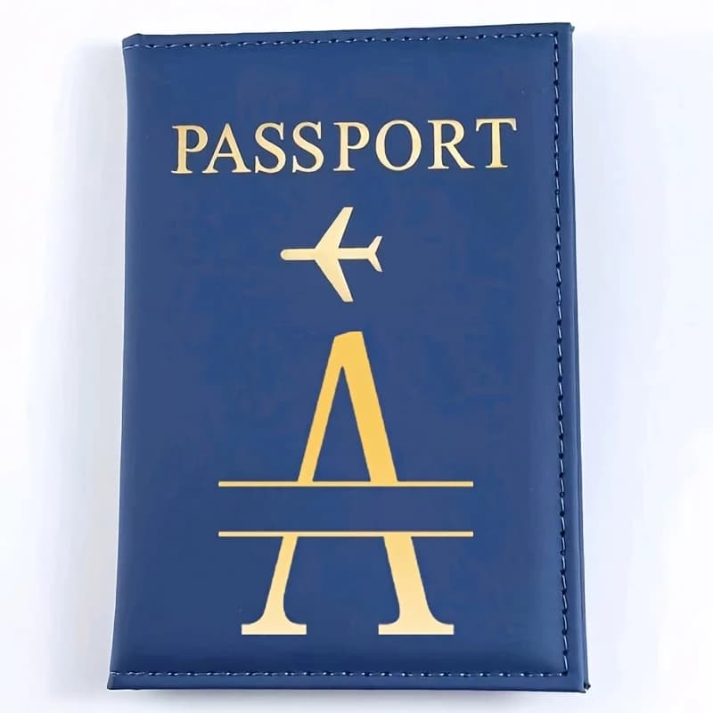 Personalized Passport Holder with Custom Name - Deep Blue -like Passport Case, Lightweight Travel Document Holder