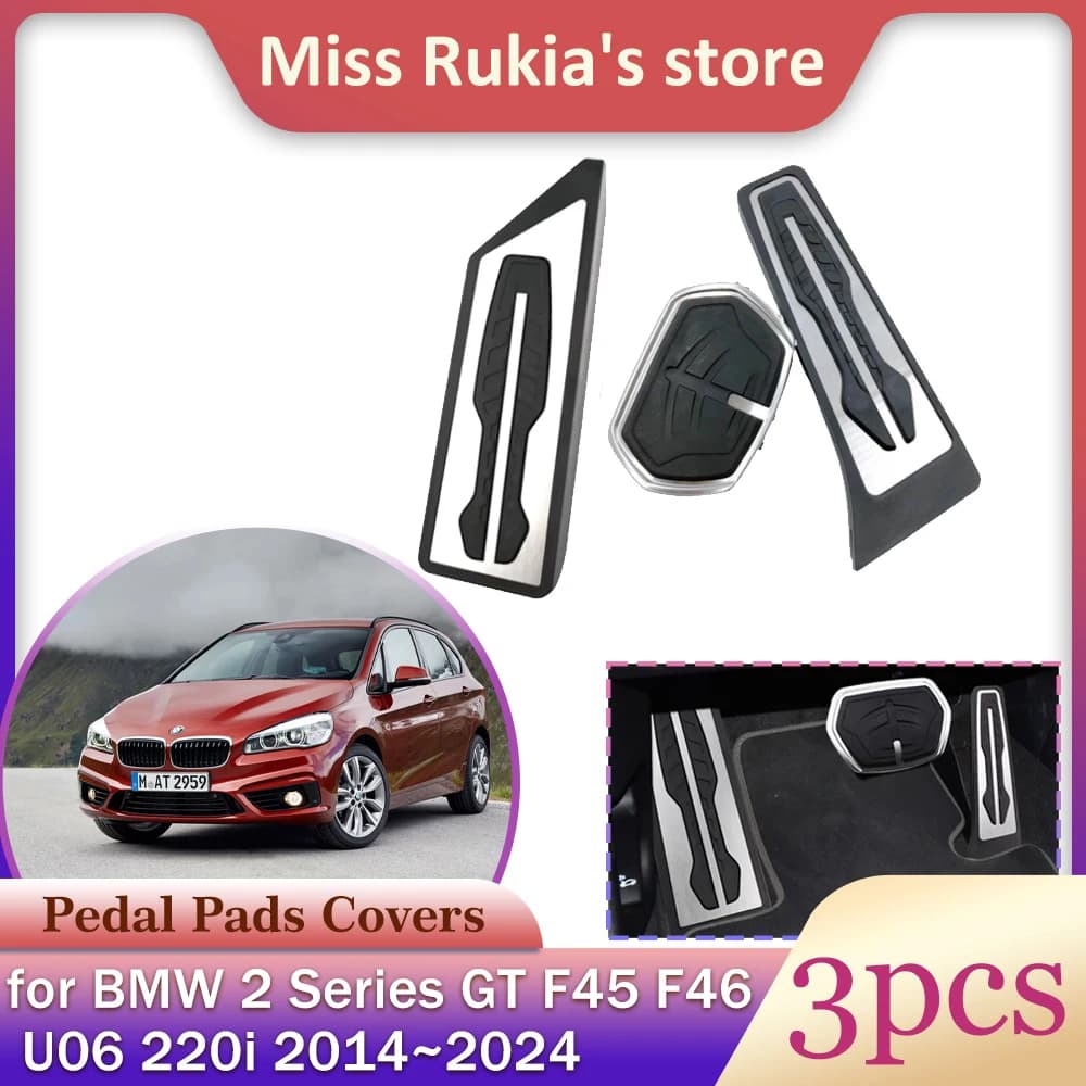 Pedale freno a Gas per auto per BMW serie 2 GT F45 F46 U06 220i 2014 ~ 2024 2015 2016 2017 2018 2019 2020 2021 2022 2023 pedali antiscivolo in acciaio inossidabile accessori di copertura