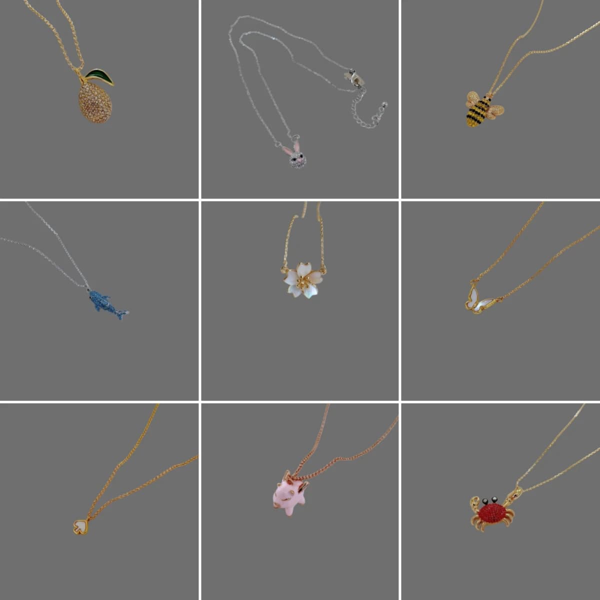 Collana con ciondolo a forma di animale in oro 18 carati di Kate Jewelry per donna, gioielli raffinati, regalo di compleanno e Natale