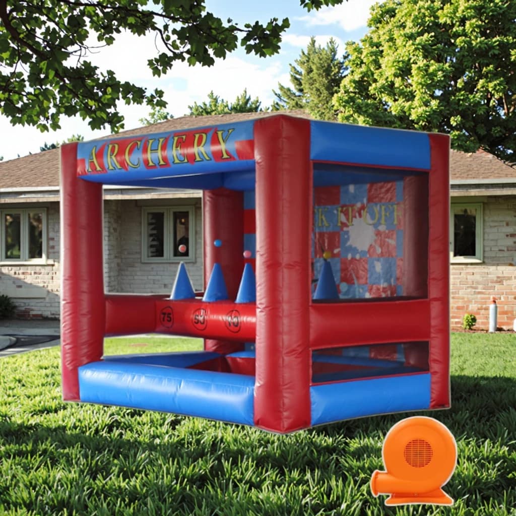 Gioco interattivo gonfiabile per tiro con l'arco con arco lungo e frecce Bersaglio gonfiabile per tiro con l'arco per bambini/adulti, gioco Knock It Off