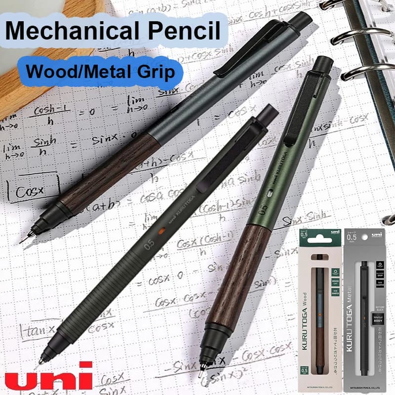 New Uni Kuru Toga Rotary Engine Automatic Pencils 40-Gear Rotation Tech High-end Mechanical Pencil Quality Anti-Vibration Items